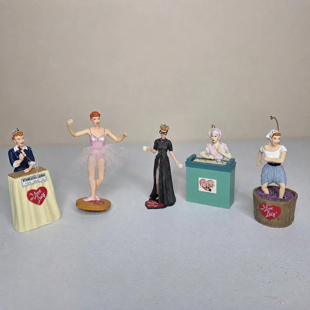 Hallmark I Love Lucy Keepsake Ornaments Lot of 5 TV Classic Scenes 2 Wind-Up